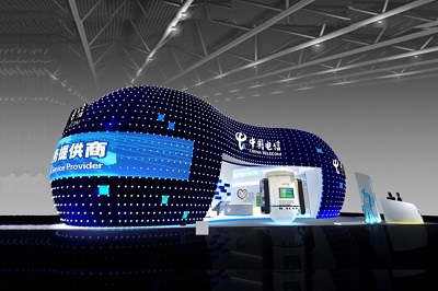 展臺(tái)搭建沉浸式體驗(yàn)館,中國電信展會(huì)展臺(tái)設(shè)計(jì)搭建-美湖展覽
